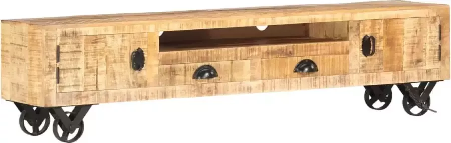 Decoways Tv-meubel 150x30x37 cm massief mangohout