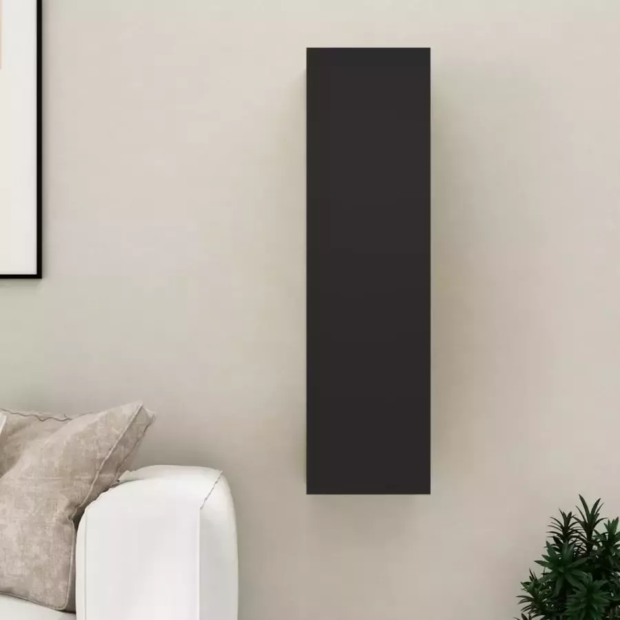 Decoways Tv-meubel 30 5x30x110 cm spaanplaat zwart