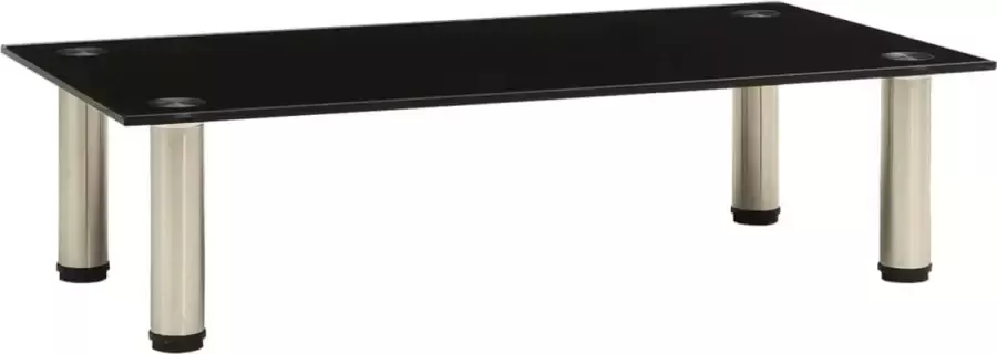 Decoways Tv-meubel 60x35x17 cm gehard glas zwart