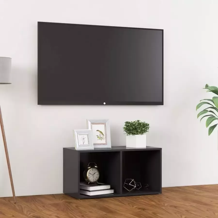 Decoways Tv-meubel 72x35x36 5 cm spaanplaat grijs