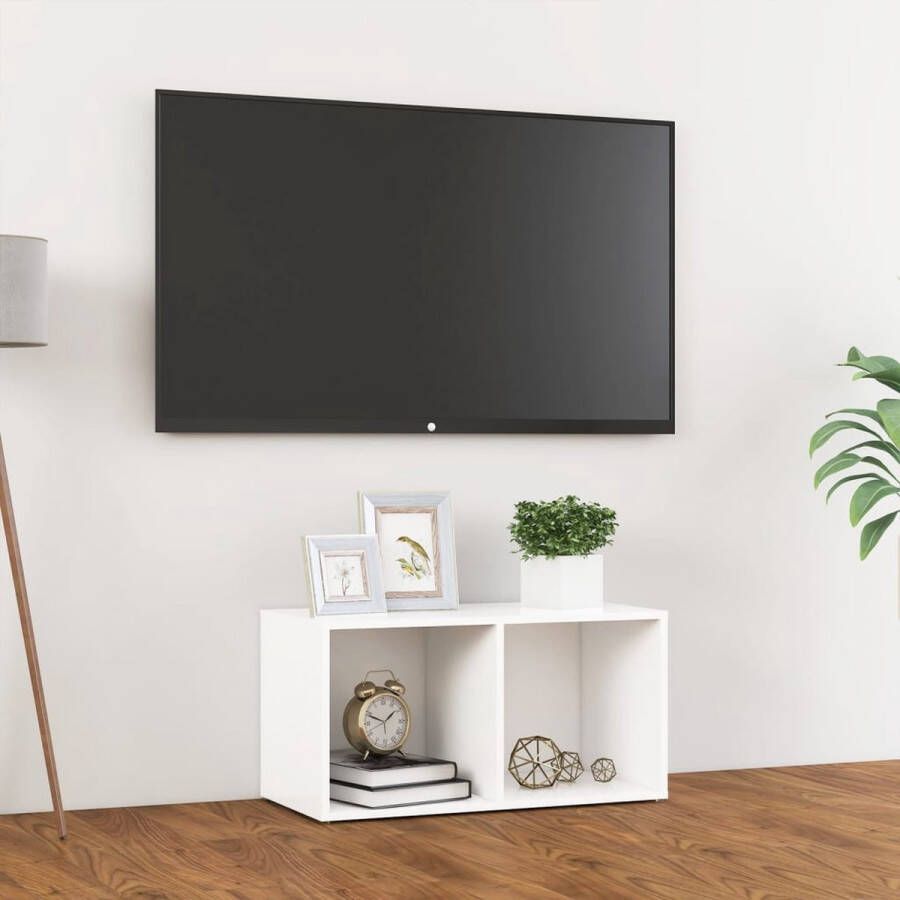 Decoways Tv-meubel 72x35x36 5 cm spaanplaat wit