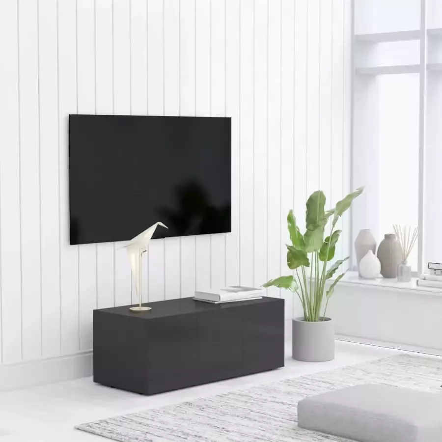 Decoways Tv-meubel 80x34x30 cm spaanplaat grijs