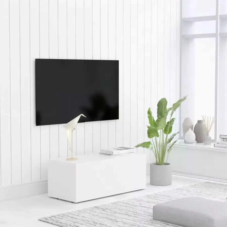 Decoways Tv-meubel 80x34x30 cm spaanplaat wit