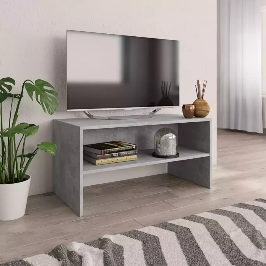 Decoways Tv-meubel 80x40x40 cm spaanplaat betongrijs