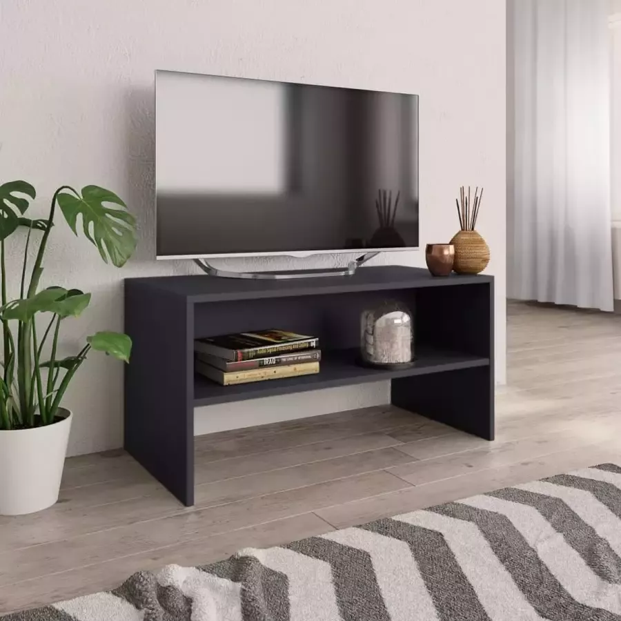 Decoways Tv-meubel 80x40x40 cm spaanplaat grijs
