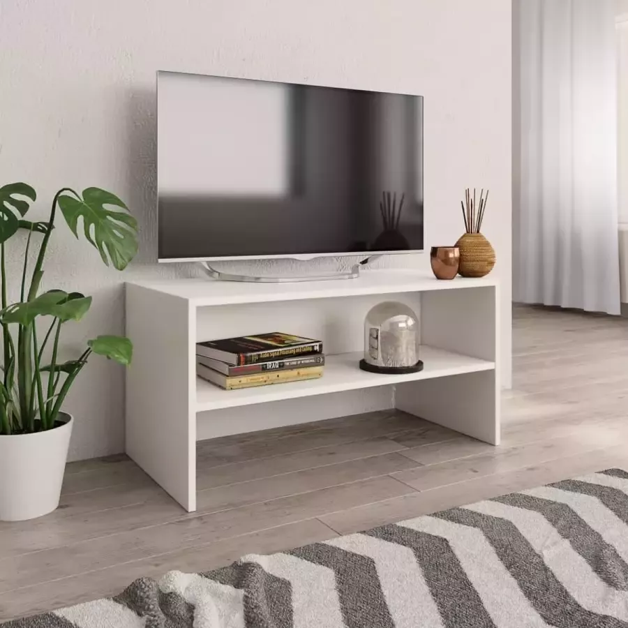 Decoways Tv-meubel 80x40x40 cm spaanplaat wit