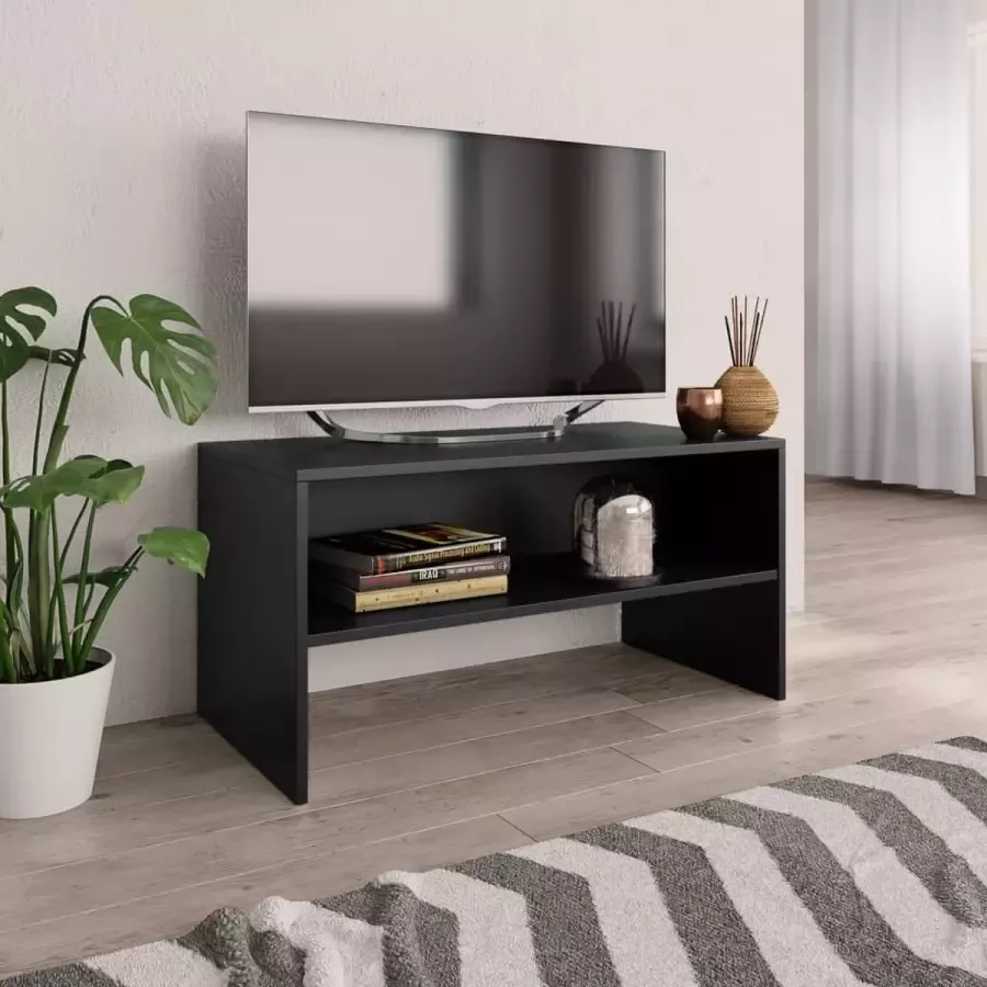 Decoways Tv-meubel 80x40x40 cm spaanplaat zwart