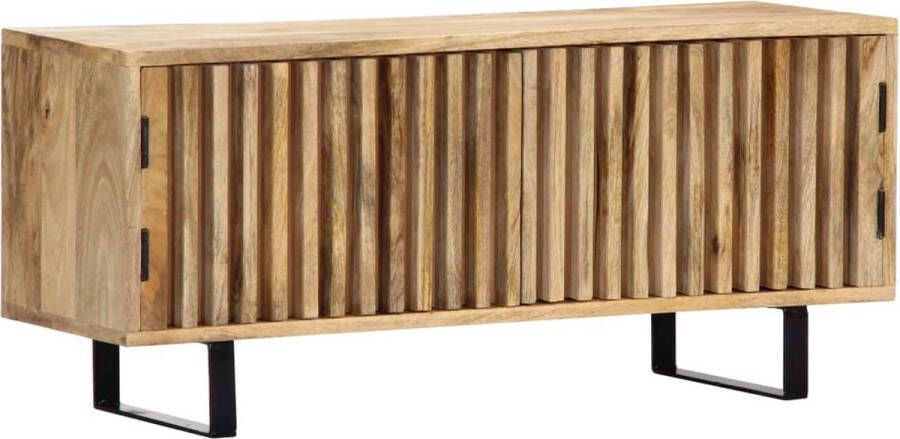 Decoways Tv-meubel 90x30x40 cm massief mangohout