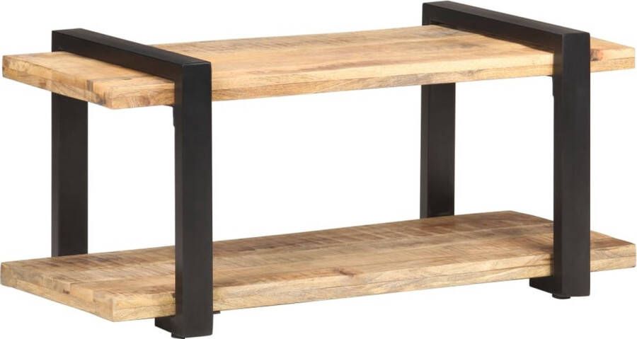 Decoways Tv-meubel 90x40x40 cm ruw mangohout