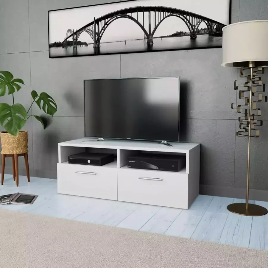 Decoways Tv-meubel 95x35x36 cm spaanplaat wit