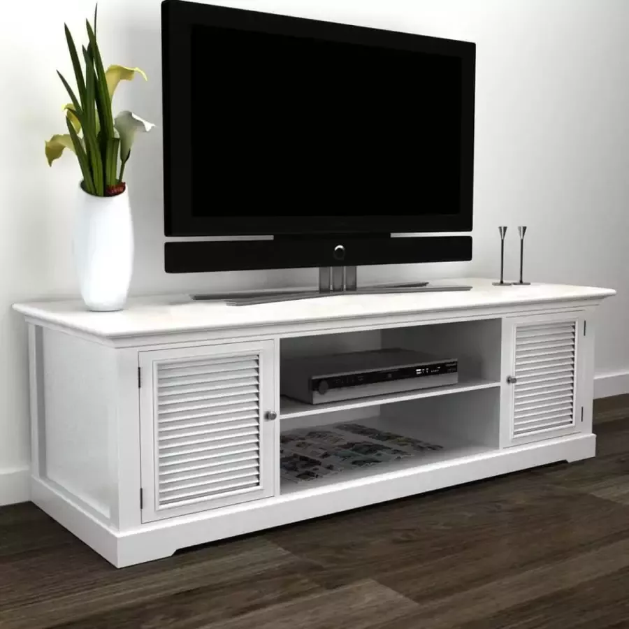 Decoways Tv-meubel hout wit