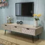 Decoways Tv-meubel met 3 lades 120x40x36 cm grijs - Thumbnail 1