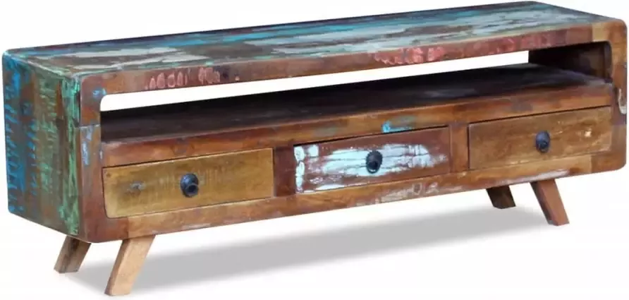 Decoways Tv-meubel met 3 lades massief gerecycled hout