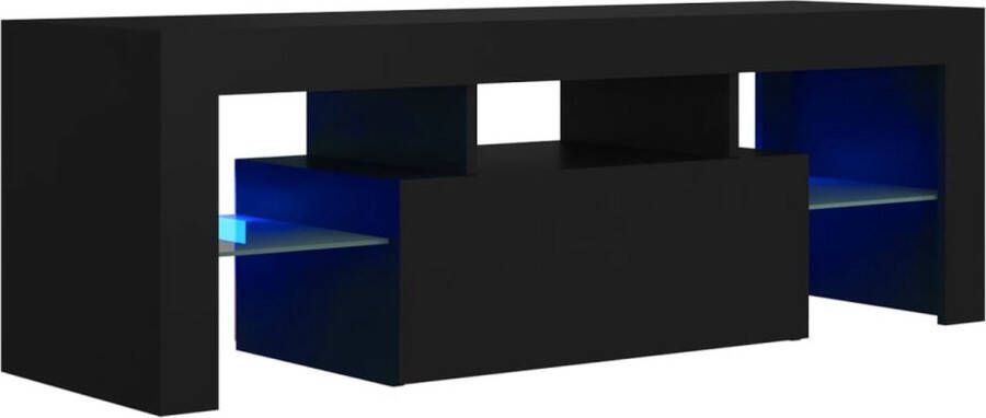 Decoways Tv-meubel met LED-verlichting 120x35x40 cm zwart
