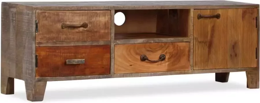 Decoways Tv-meubel vintage 118x30x40 cm massief hout