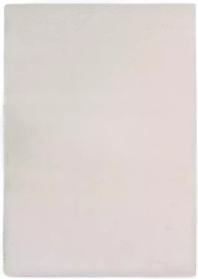 Decoways Vloerkleed 140x200 cm kunstkonijnenbont crème