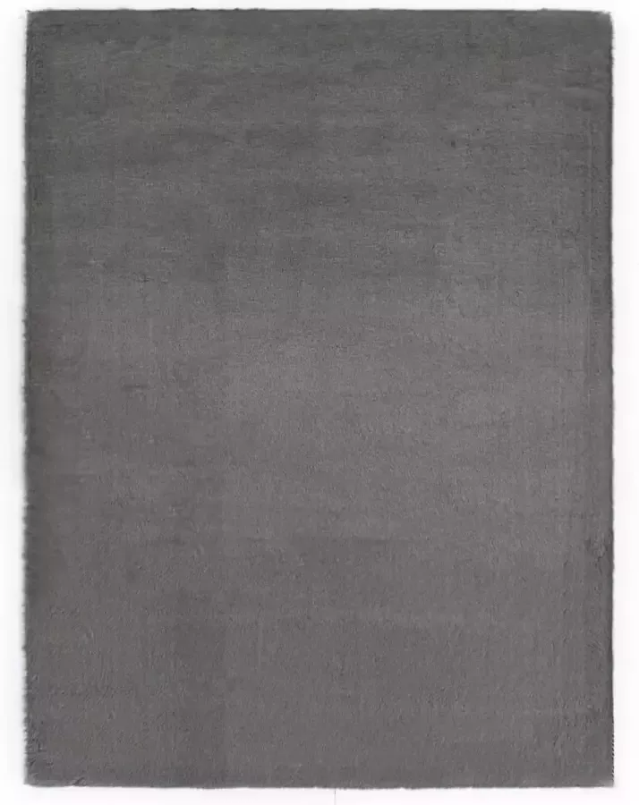 Decoways Vloerkleed 160x230 cm kunstkonijnenbont donkergrijs