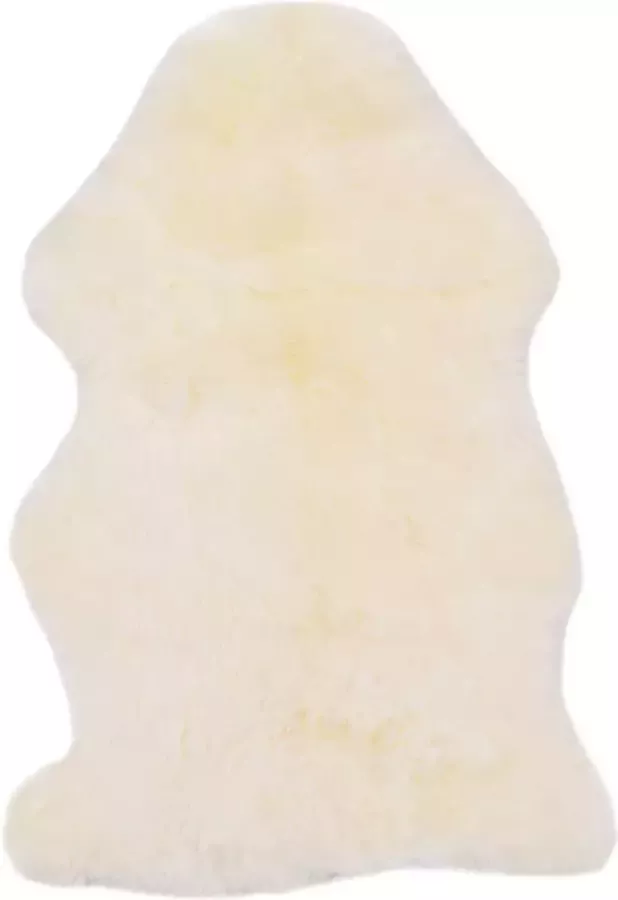 Decoways Vloerkleed 60x90 cm schapenvacht wit