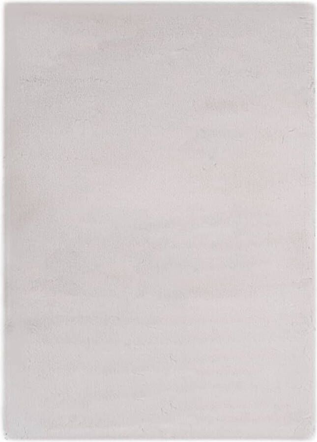Decoways Vloerkleed 80x150 cm kunstkonijnenbont grijs