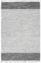 Decoways Vloerkleed chindi handgeweven 160x230 cm leer grijs - Thumbnail 1