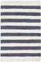 Decoways Vloerkleed chindi handgeweven 200x290 cm katoen blauw en wit - Thumbnail 1