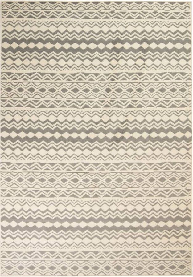 Decoways Vloerkleed modern traditioneel ontwerp 80x150 cm beige grijs