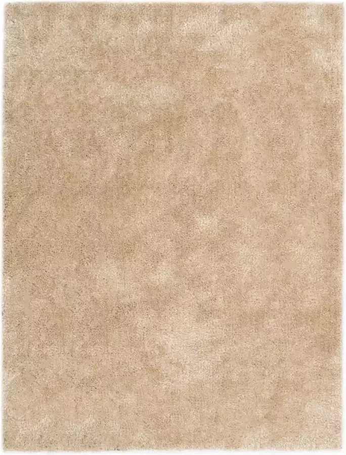 Decoways Vloerkleed shaggy hoogpolig 120x160 cm beige