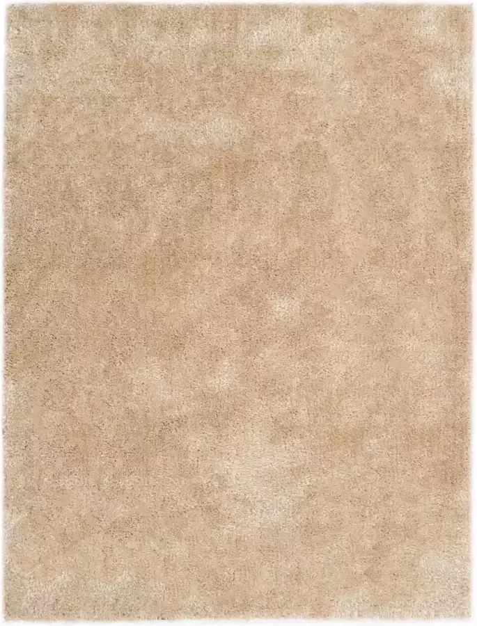 Decoways Vloerkleed shaggy hoogpolig 160x230 cm beige