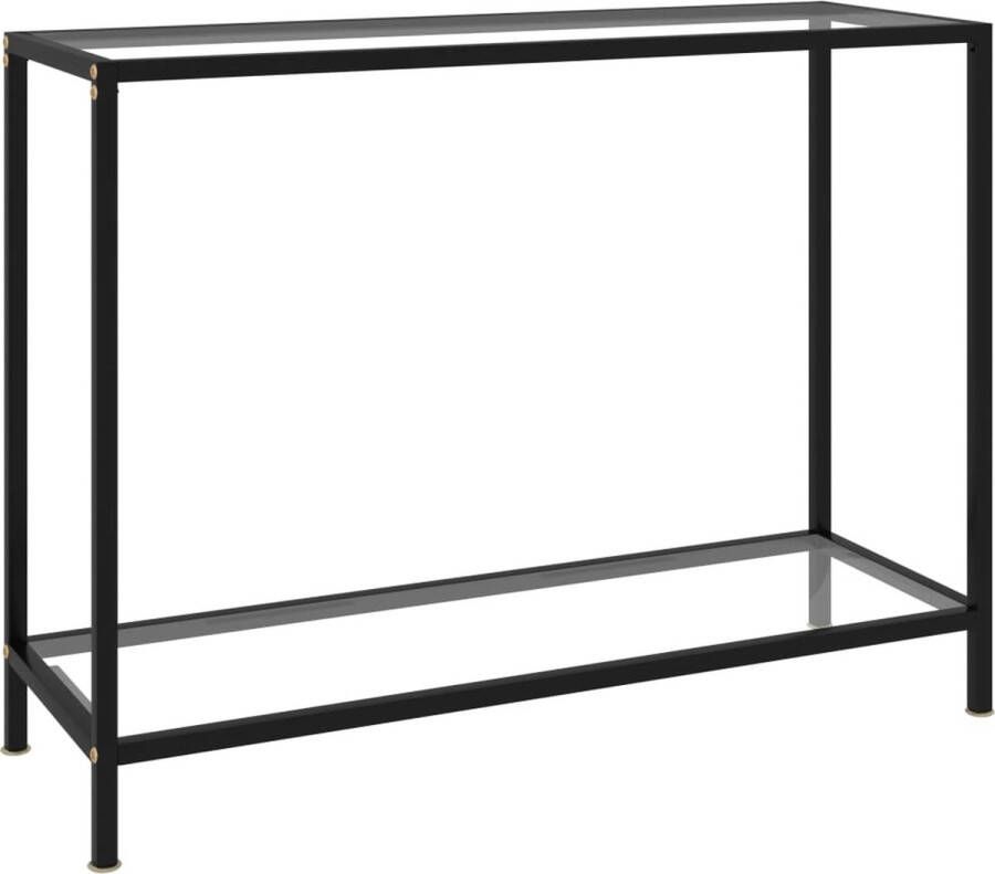 Decoways Wandtafel 100x35x75 cm gehard glas transparant