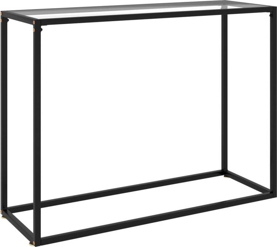 Decoways Wandtafel 100x35x75 cm gehard glas transparant