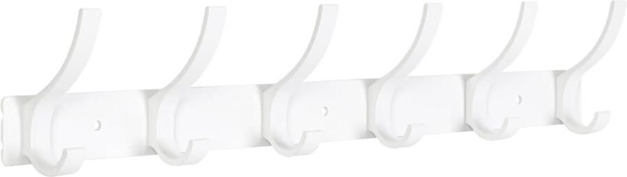 DEDIMUS Wandkapstok wandkapstokhaak wandhaak wandkapstok 6-haaks kapstok handdoekhaak voor in de badkamer 1 verpakking wit