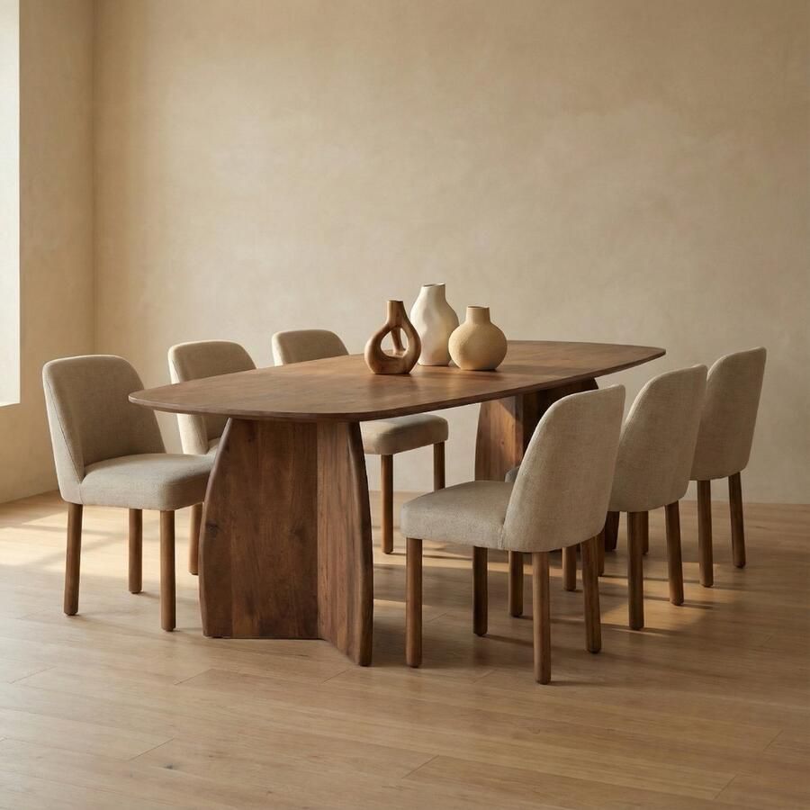 DÉJA Living Eettafel Majada Deens Ovaal Donkerbruin Hout 300x100x76cm