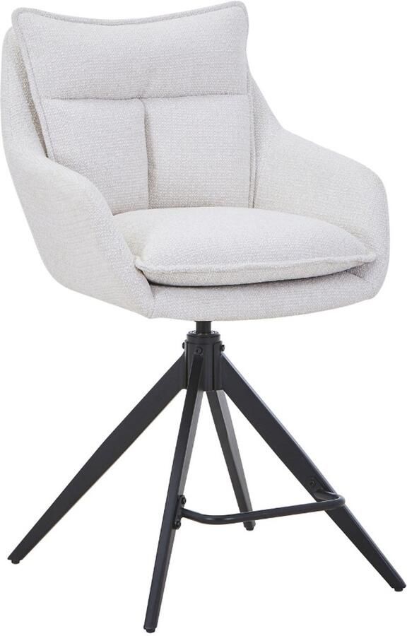Déja Living DÉJA Living Barkruk Manon Beige Draaibaar 75cm Set van 2