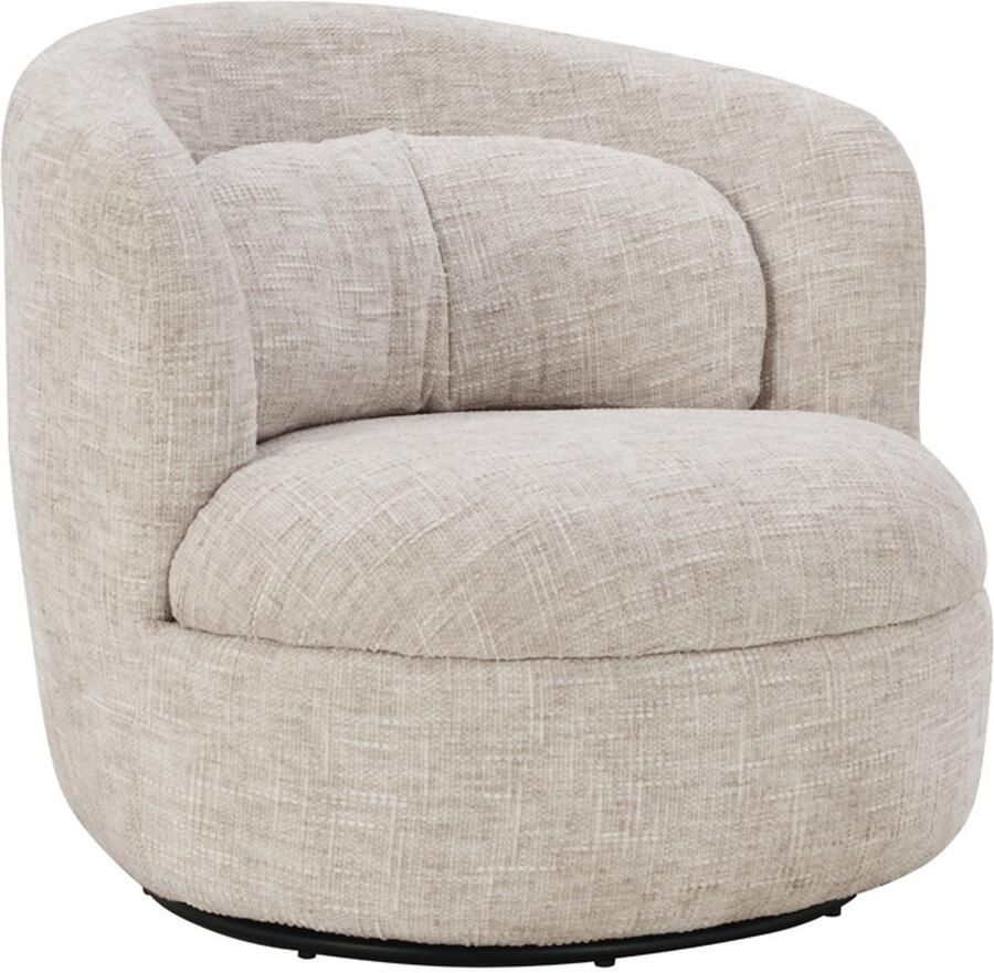 Déja Living DÉJA Living Draaifauteuil Lilou Greige Stof Zithoogte 40cm