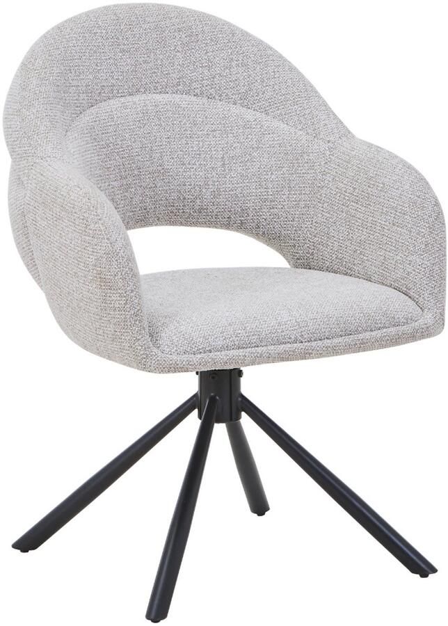 DÉJA Living Eetkamerstoel Celeste Taupe Draaibaar Set van 2