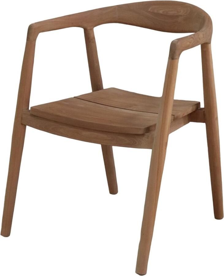 DÉJA Living Eetkamerstoel Liva Teakhout Naturel Set van 2 - Foto 3