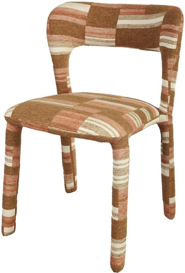 DÉJA Living Eetkamerstoel Mala Terracotta Stof Set van 2 - Foto 3