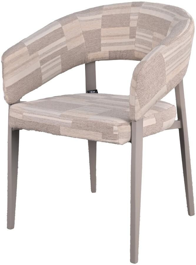 DÉJA Living Eetkamerstoel Malmö Greige Stof Set van 2