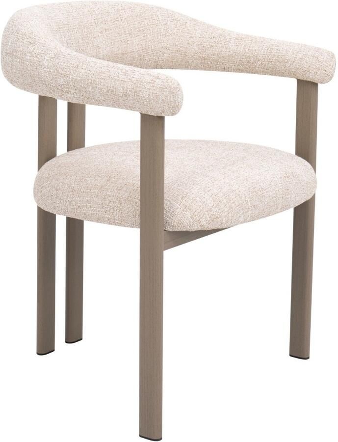 Déja Living DÉJA Living Eetkamerstoel Odense Stof Taupe Taupe Set van 2