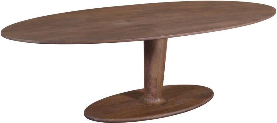 DÉJA Living Eettafel Xàtiva Ovaal Donkerbruin Mangohout 250x100x76cm