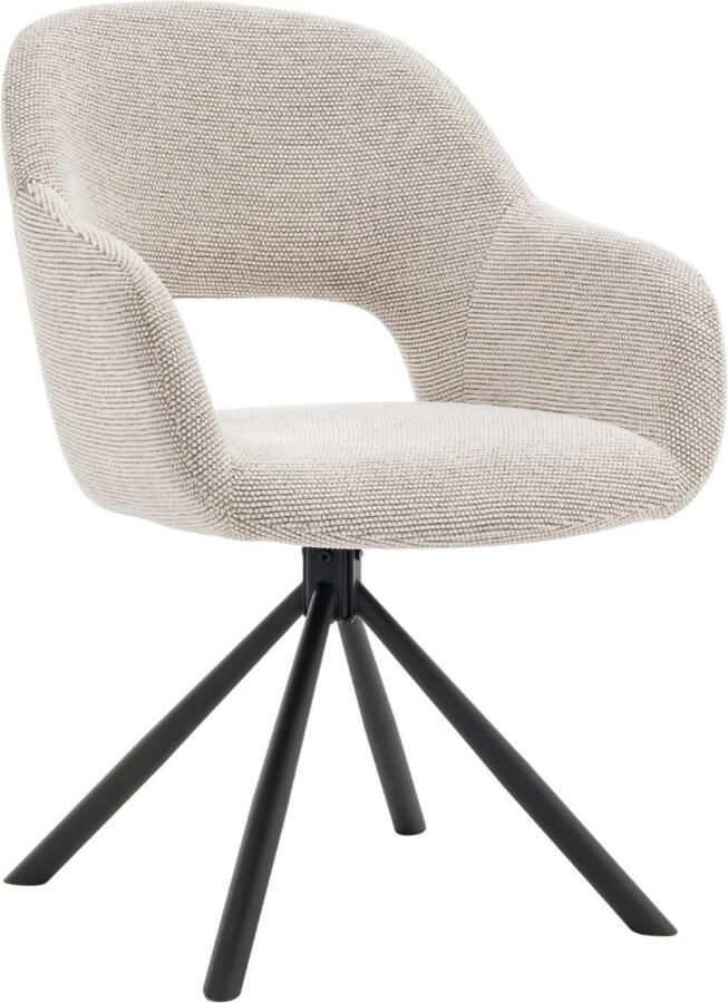 DÉJA Living Eetkamerstoel Beige Zithoogte 47cm Livia Set van 2 - Foto 2