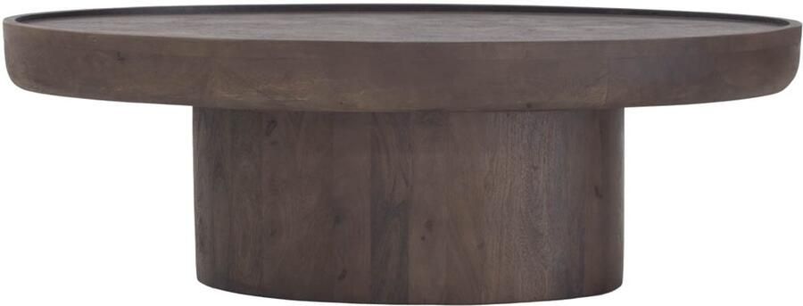 DÉJA Living Salontafel Sola Ovaal Mangohout Donkerbruin 120x65x39cm - Foto 4