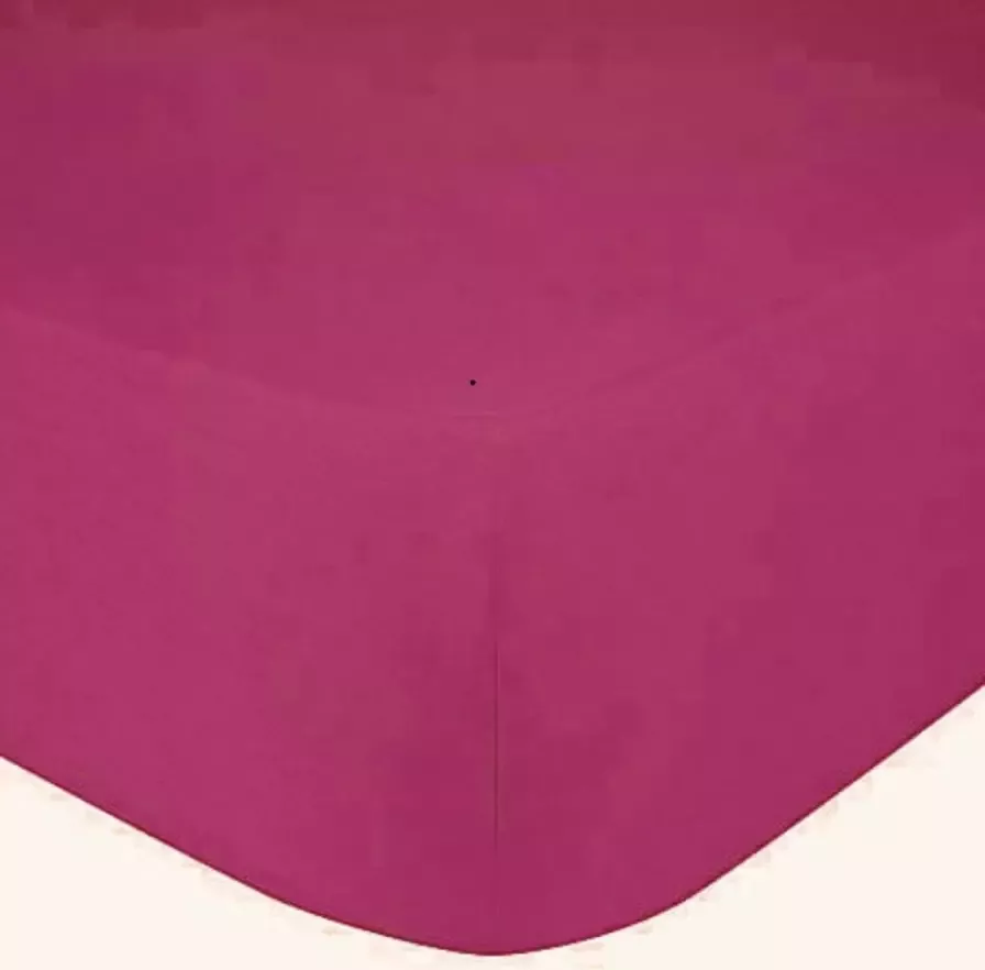 Dekbeddenwereld hoeskaken- jersey- stretch- Lits-jumeaux- 190x220+40cm- geschikt voor boxspring- hot pink