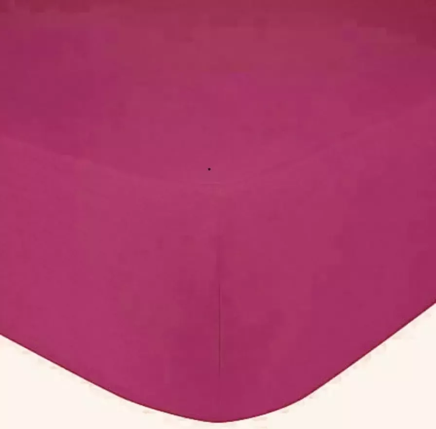 dekbeddenwereld hoeskaken- jersey- stretch- Lits-jumeaux- 190x220+40cm- geschikt voor boxspring- hot pink