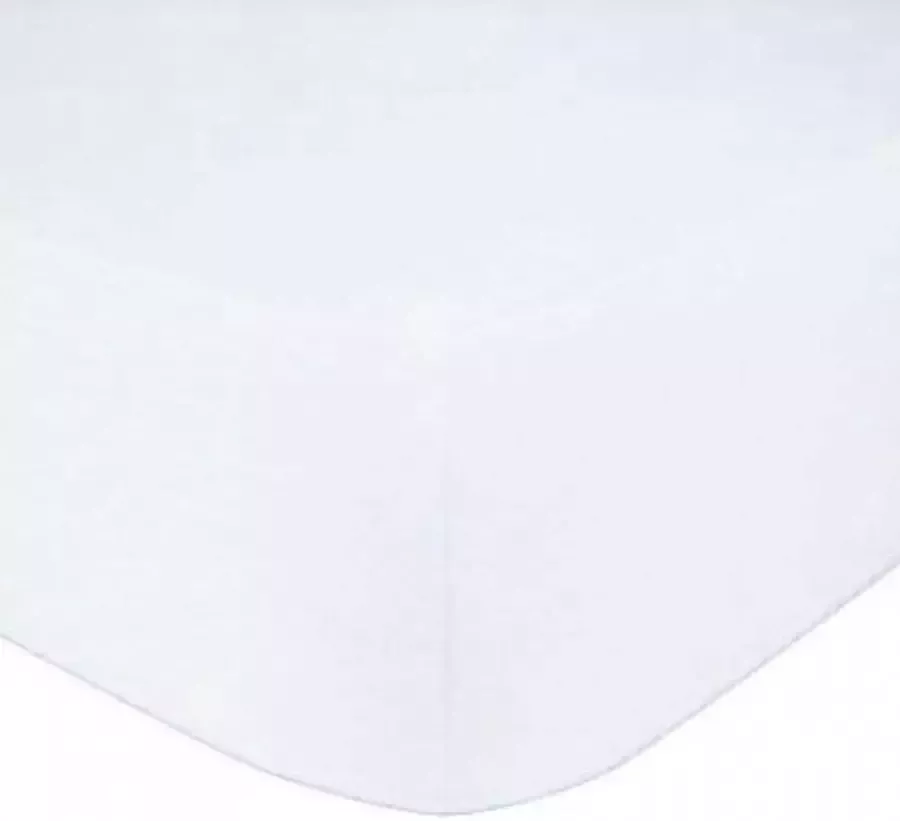 Dekbeddenwereld hoeslaken- jersey- stretch- twijfelaar- 120x200+30cm- wit - Foto 3