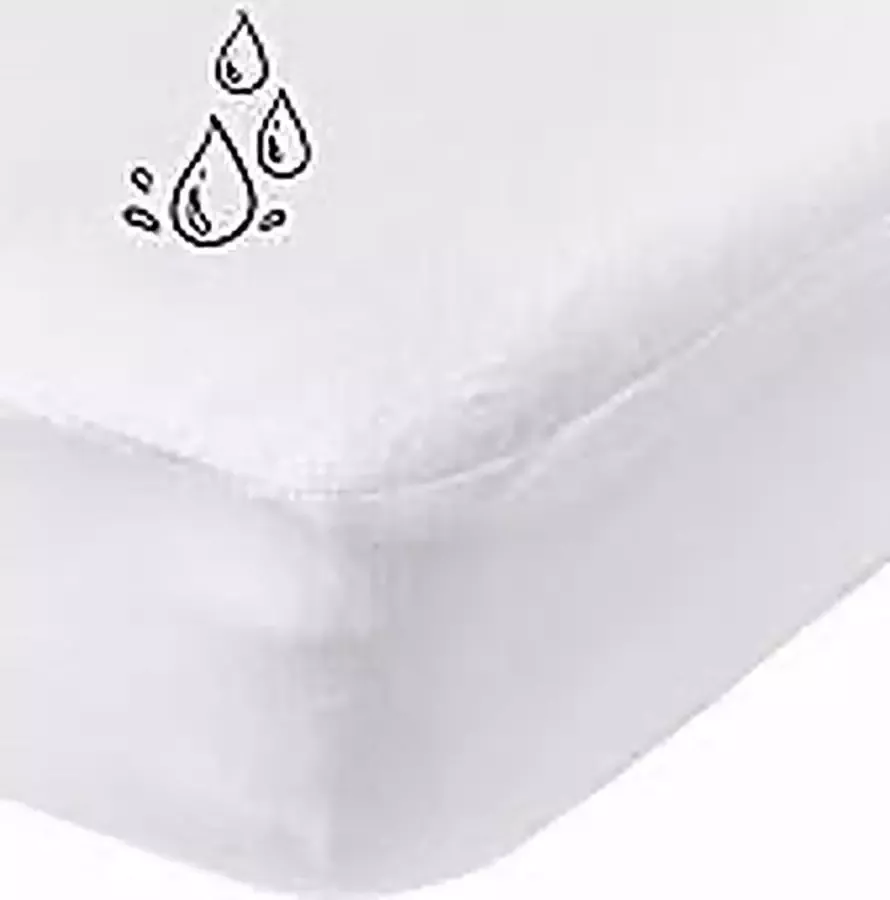 Dekbeddenwereld TPU waterdichte hoeslaken- Rondom elastiek- Anti allergisch- twijfelaar- 120x200+30cm- wit - Foto 2