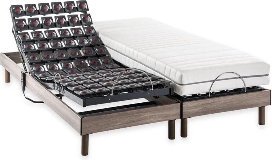 DEKO DREAM Matras Set+Ergo 9 Dreamzone Electric Relaxation Box Spring 2x80x200 cm Matras Zoetheid