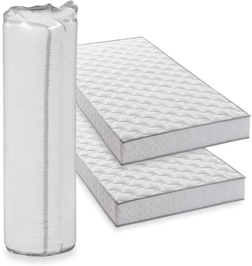 DEKO DREAM Set van 2 matrassen 90 x 190 cm Schuim 14 cm 5 comfortzones Hahtuva