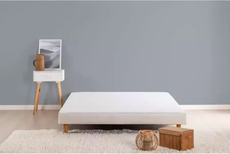 DEKO DREAM FINLANDEK Rakenne 160 x 200 lattenbodem boxspring Wit massief hout + poten