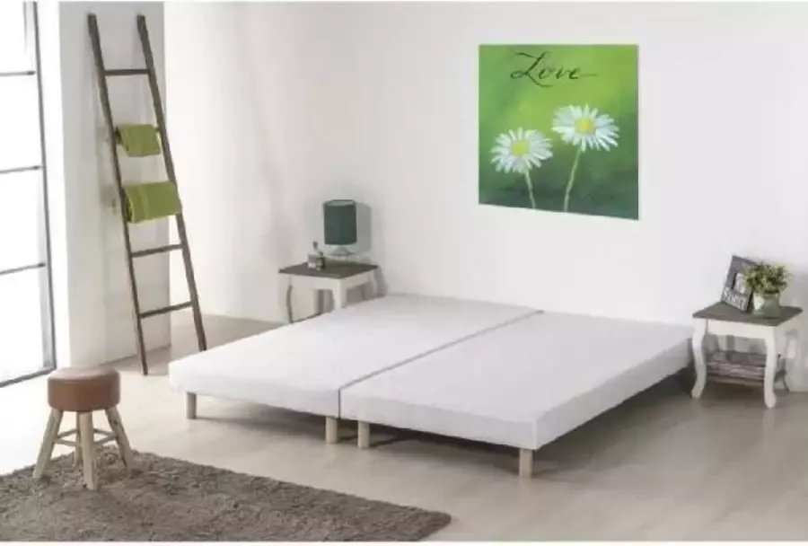 DEKO DREAM Lattenbodem latten x 2 180 x 200 Wit massief hout + poten FINLANDEK Rakenne